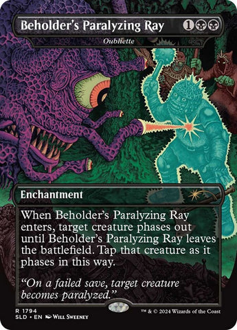 Beholder's Paralyzing Ray - Oubliette (Rainbow Foil)