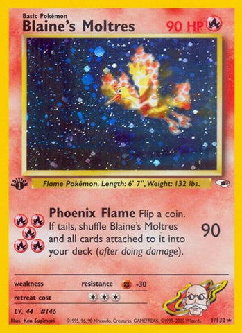 Blaine's Moltres - Gym Heroes #001/132 - Foil