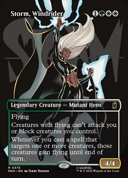 Storm, Windrider - Marvel Super Heroes #375 - Borderless Foil — product image