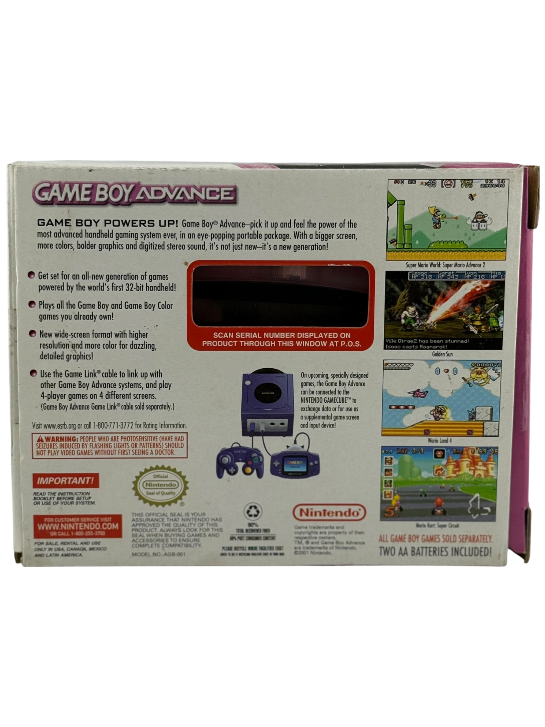 Gameboy Advance Fuchsia Pink