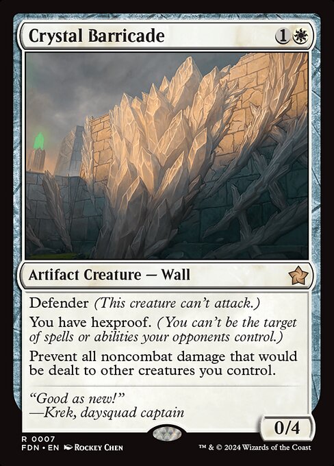 Crystal Barricade - Foundations #7 - Non-Foil — product image