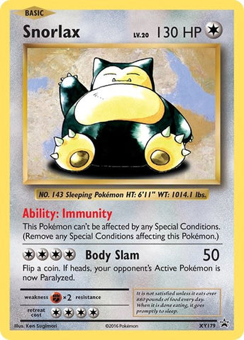 Snorlax - XY179 - XY Promos #XY179 - Foil