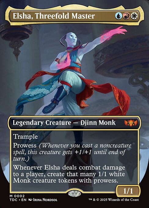 Elsha, Threefold Master - Tarkir: Dragonstorm Commander #2 - Borderless Non-Foil — product image