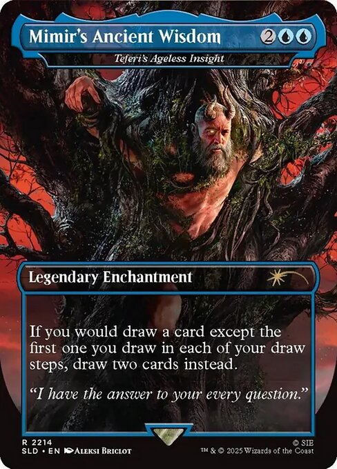 Teferi's Ageless Insight // Teferi's Ageless Insight - Secret Lair Drop #2214 - Borderless Non-Foil — product image