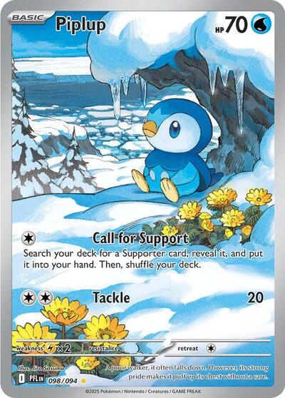 Piplup - 098/094 - ME02: Phantasmal Flames #098/094 - Foil — product image