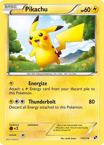 Pikachu - Black and White #115/114 - Foil — product image