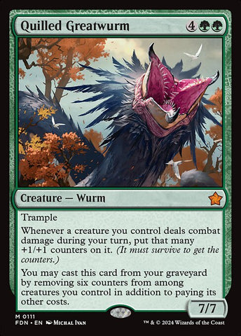 Quilled Greatwurm - Foundations #111 - Non-Foil