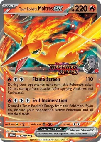 Team Rocket's Moltres ex - 31/182 (Destined Rivals Stamp) - Miscellaneous Cards & Products