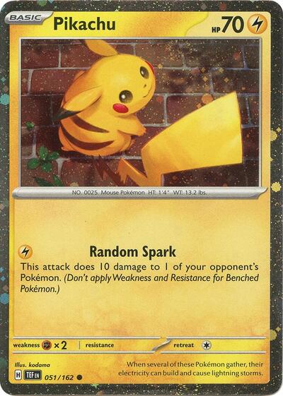 Pikachu - 051/162 (Cosmo Holo) - Miscellaneous Cards & Products #051/162 - Foil — product image