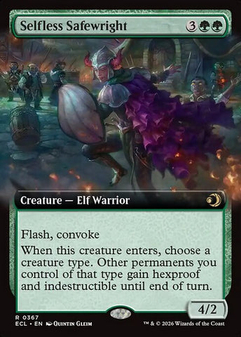 Selfless Safewright - Lorwyn Eclipsed #367 - Extended Art Non-Foil