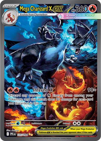 Mega Charizard X ex - 125/094 - ME02: Phantasmal Flames