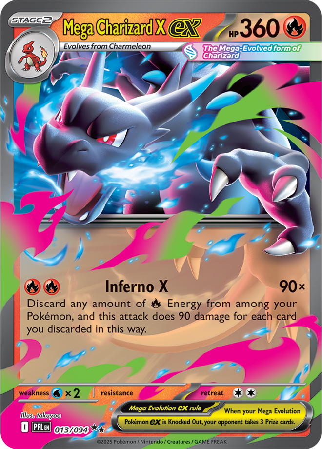 Mega Charizard X ex - 013/094 - ME02: Phantasmal Flames