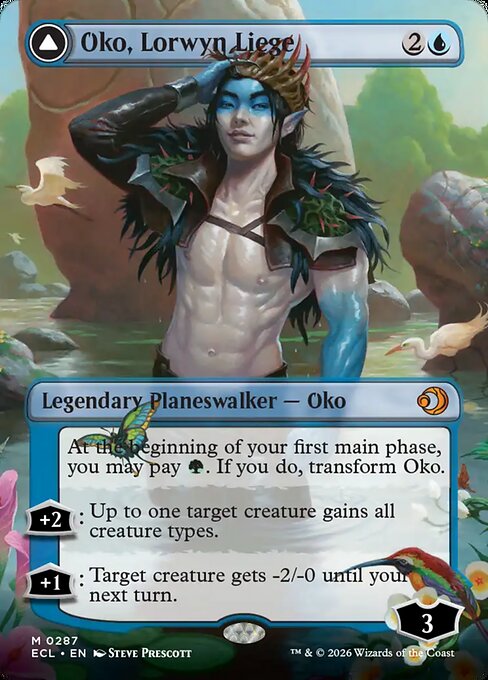 Oko, Lorwyn Liege // Oko, Shadowmoor Scion - Lorwyn Eclipsed #287 - Borderless Non-Foil — product image