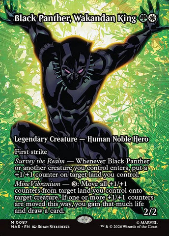 Black Panther, Wakandan King - Marvel Universe #87 - Borderless Non-Foil