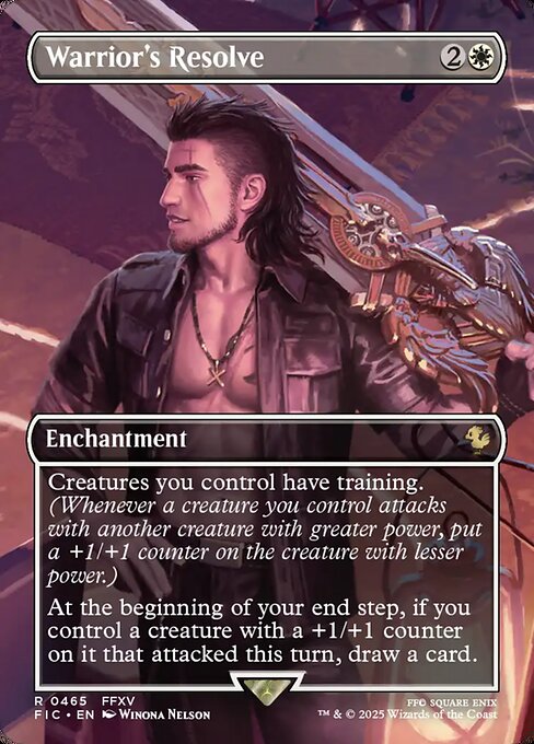 Warrior's Resolve - Final Fantasy Commander #465 - Borderless Foil — product image