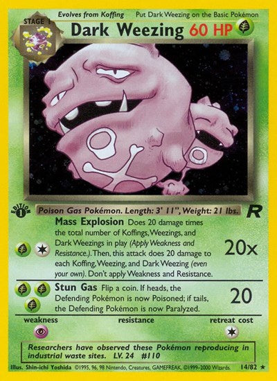 Dark Weezing (14) - Team Rocket #14/82 - Foil — product image