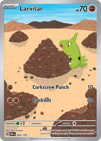 Larvitar - 203/197 - SV03: Obsidian Flames #203/197 - Foil