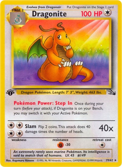 Dragonite (19) - Fossil #19/62 - Non-Foil — product image