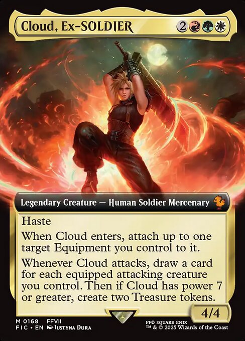 Cloud, Ex-SOLDIER - Final Fantasy Commander #168 - Extended Art Non-Foil — product image