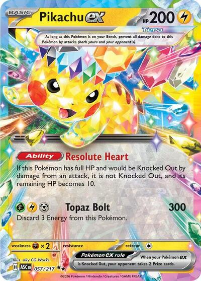 Pikachu ex - 057/217 - ME: Ascended Heroes #057/217 - Foil — product image