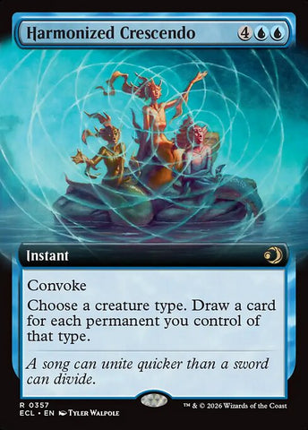 Harmonized Crescendo - Lorwyn Eclipsed #357 - Extended Art Non-Foil