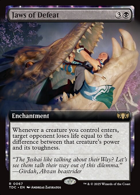 Jaws of Defeat - Tarkir: Dragonstorm Commander #67 - Extended Art Non-Foil — product image
