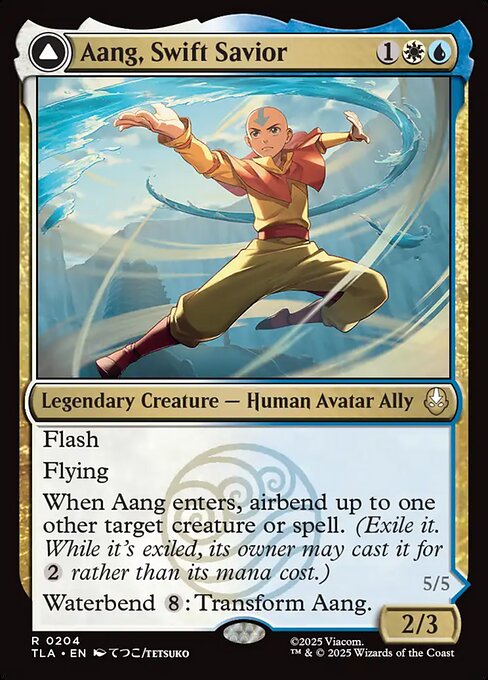 Aang, Swift Savior // Aang and La, Ocean's Fury - Avatar: The Last Airbender #204 - Foil — product image