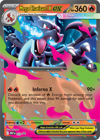 Mega Charizard X ex - 029 - ME: Mega Evolution Promo #029 - Foil