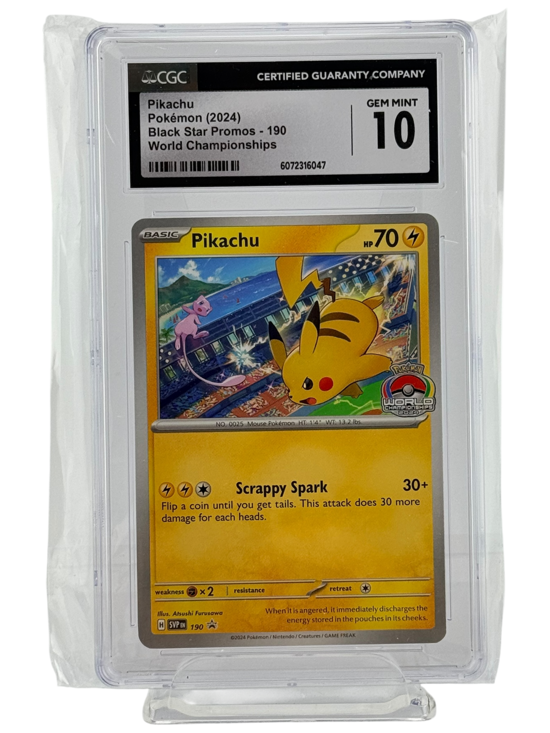 Pikachu - 190 - SV: Scarlet & Violet Promo Cards - CGC 10 Pristine