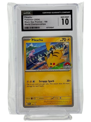 Pikachu - 190 - SV: Scarlet & Violet Promo Cards - CGC 10 Pristine