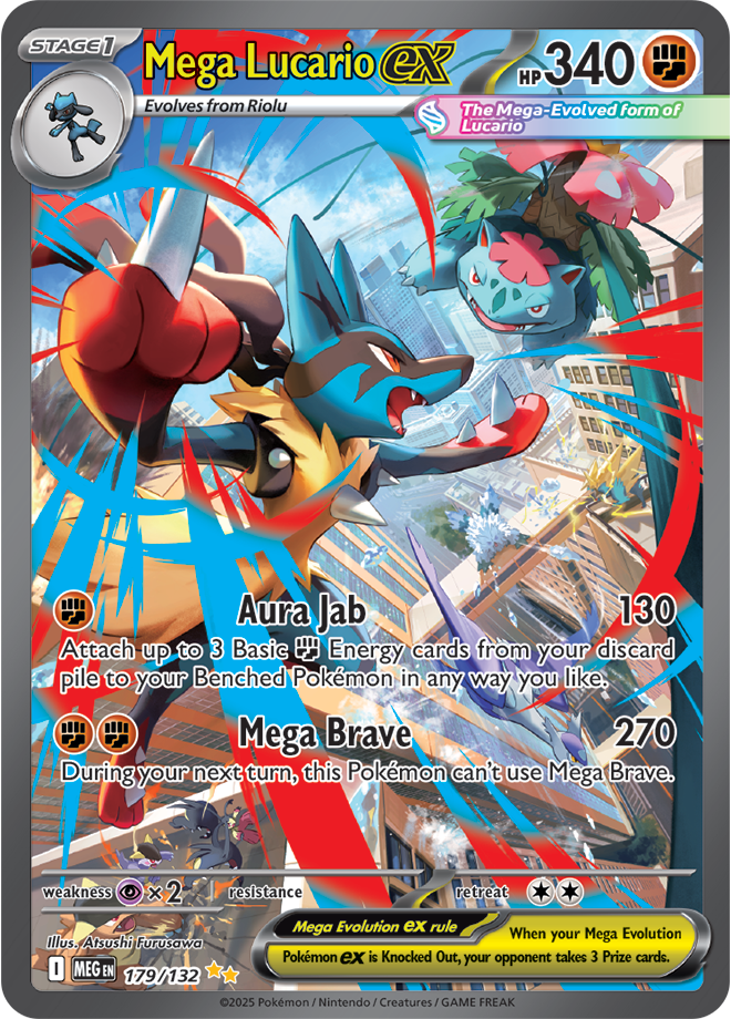 Mega Lucario ex - 179/132 - ME01: Mega Evolution