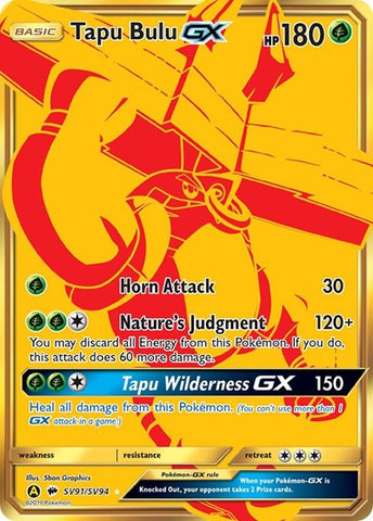 Tapu Bulu GX - Hidden Fates: Shiny Vault #SV91/SV94 - Foil