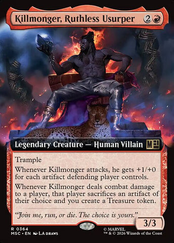 Killmonger, Ruthless Usurper - Marvel Super Heroes Commander #364 - Extended Art Non-Foil
