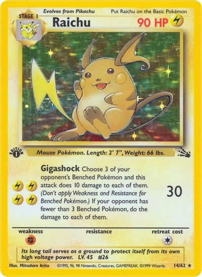 Raichu (14) - Fossil #14/62 - Foil — product image