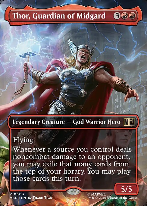 Thor, Guardian of Midgard - Marvel Super Heroes Commander #503 - Borderless Non-Foil — product image