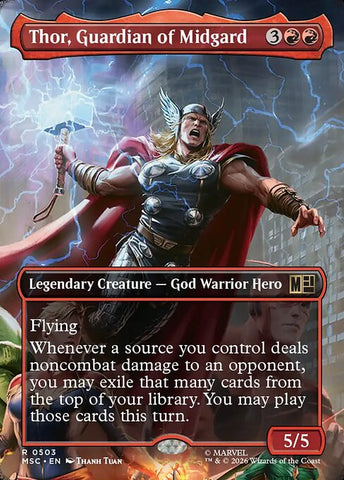 Thor, Guardian of Midgard - Marvel Super Heroes Commander #503 - Borderless Non-Foil