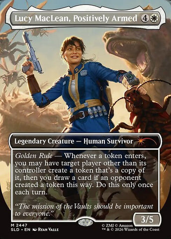 Lucy MacLean, Positively Armed - Secret Lair Drop #2447 - Borderless Foil