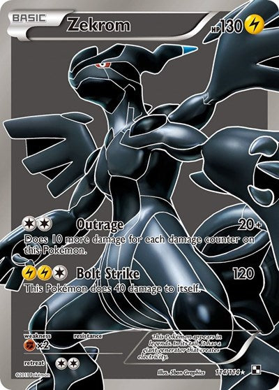 Zekrom (114 Full Art) - Black and White #114/114 - Foil — product image