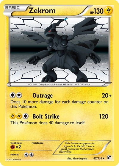 Zekrom - Black and White #47/114 - Foil — product image