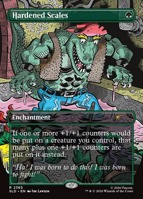 Hardened Scales - Secret Lair Drop #2365 - Borderless Foil — product image