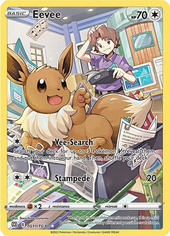 Eevee - SWSH09: Brilliant Stars Trainer Gallery #TG11/TG30 - Foil
