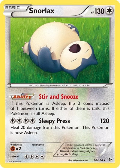 Snorlax - XY - Flashfire #80/106 - Foil — product image