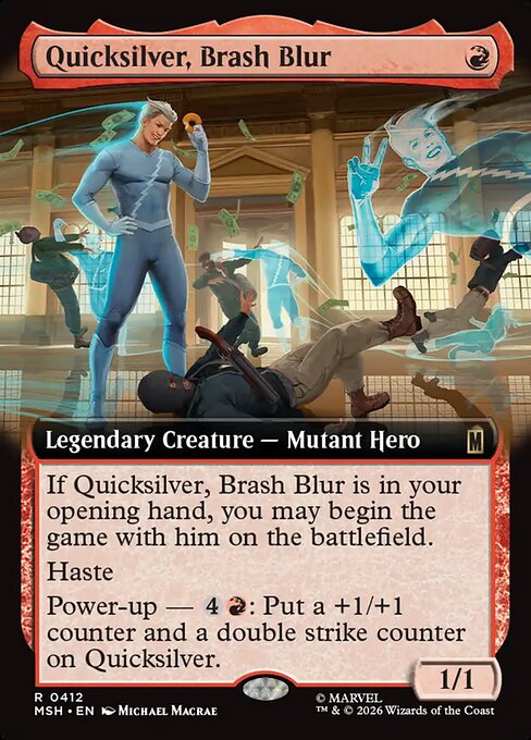 Quicksilver, Brash Blur - Marvel Super Heroes #412 - Extended Art Foil — product image