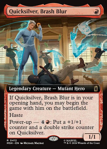 Quicksilver, Brash Blur - Marvel Super Heroes #412 - Extended Art Foil