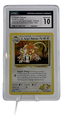 Lt. Surge's Raticate - Trading Card Game Classic #016/034 - Foil