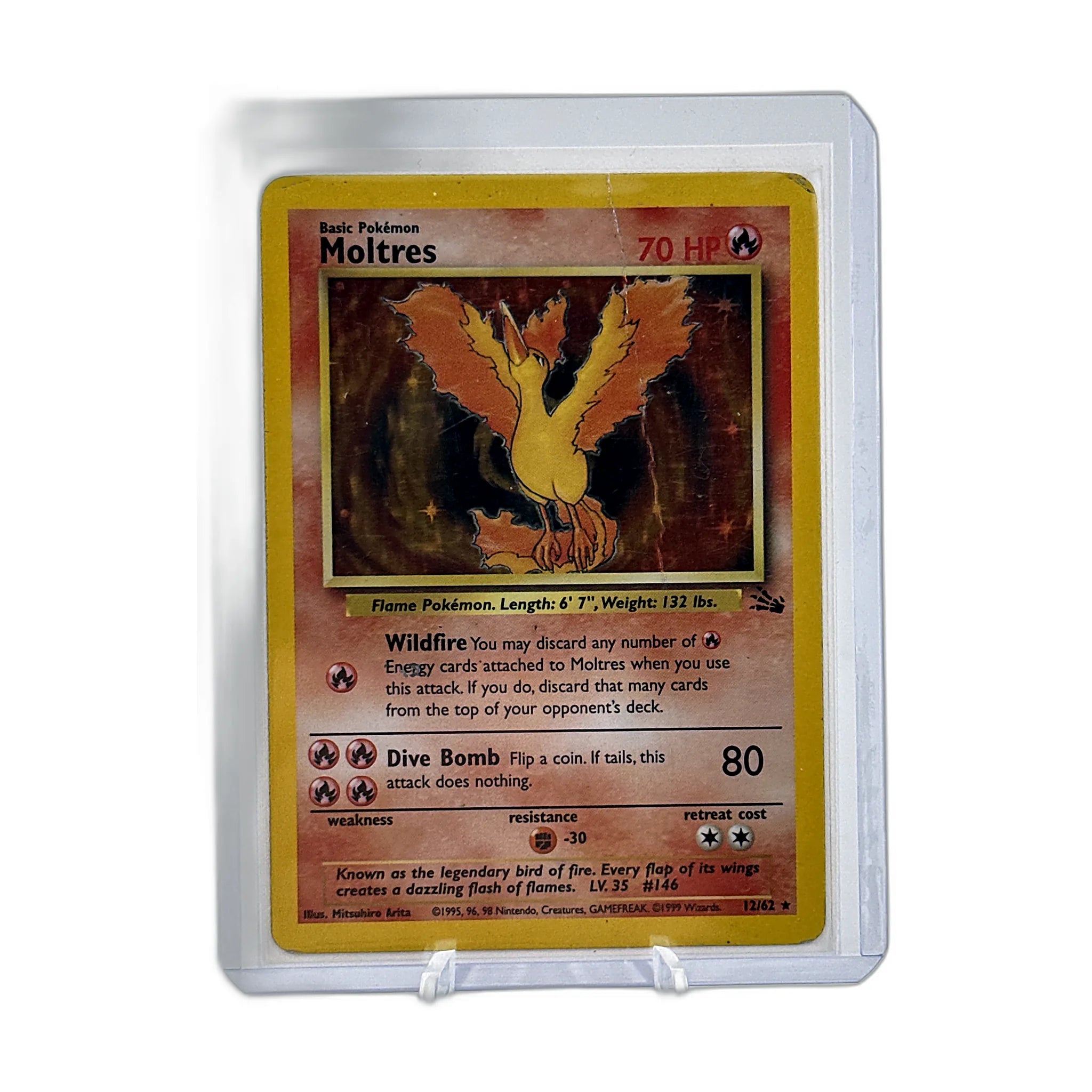 Moltres (12) - Fossil #12/62 - Foil