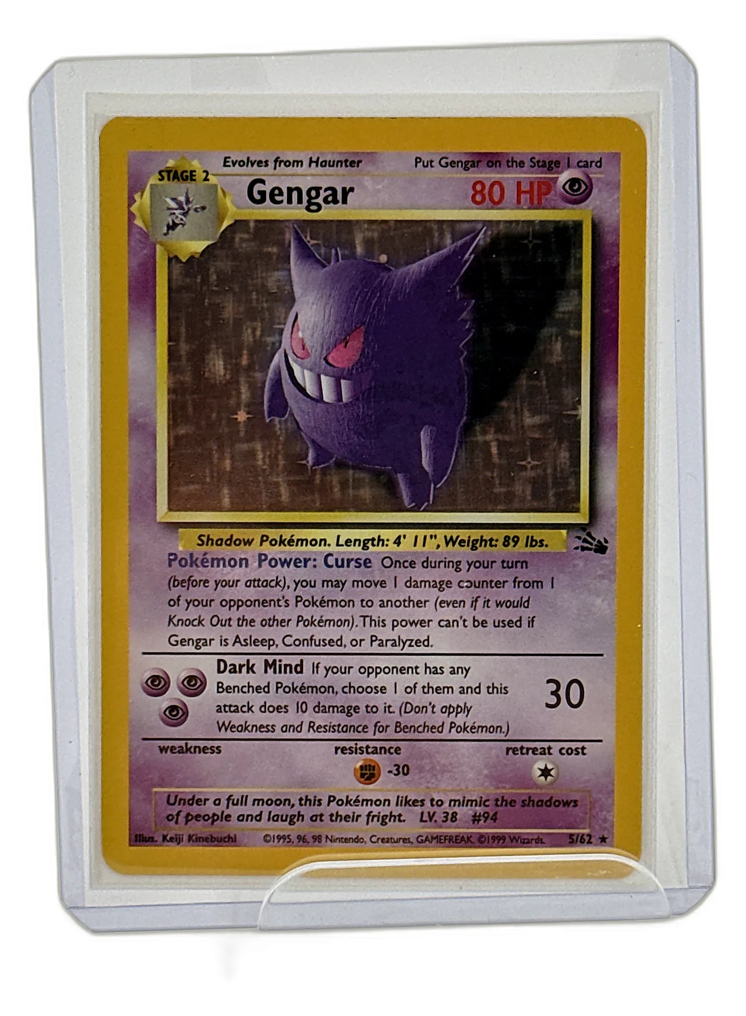 Gengar (5) - Fossil #05/62 - Foil