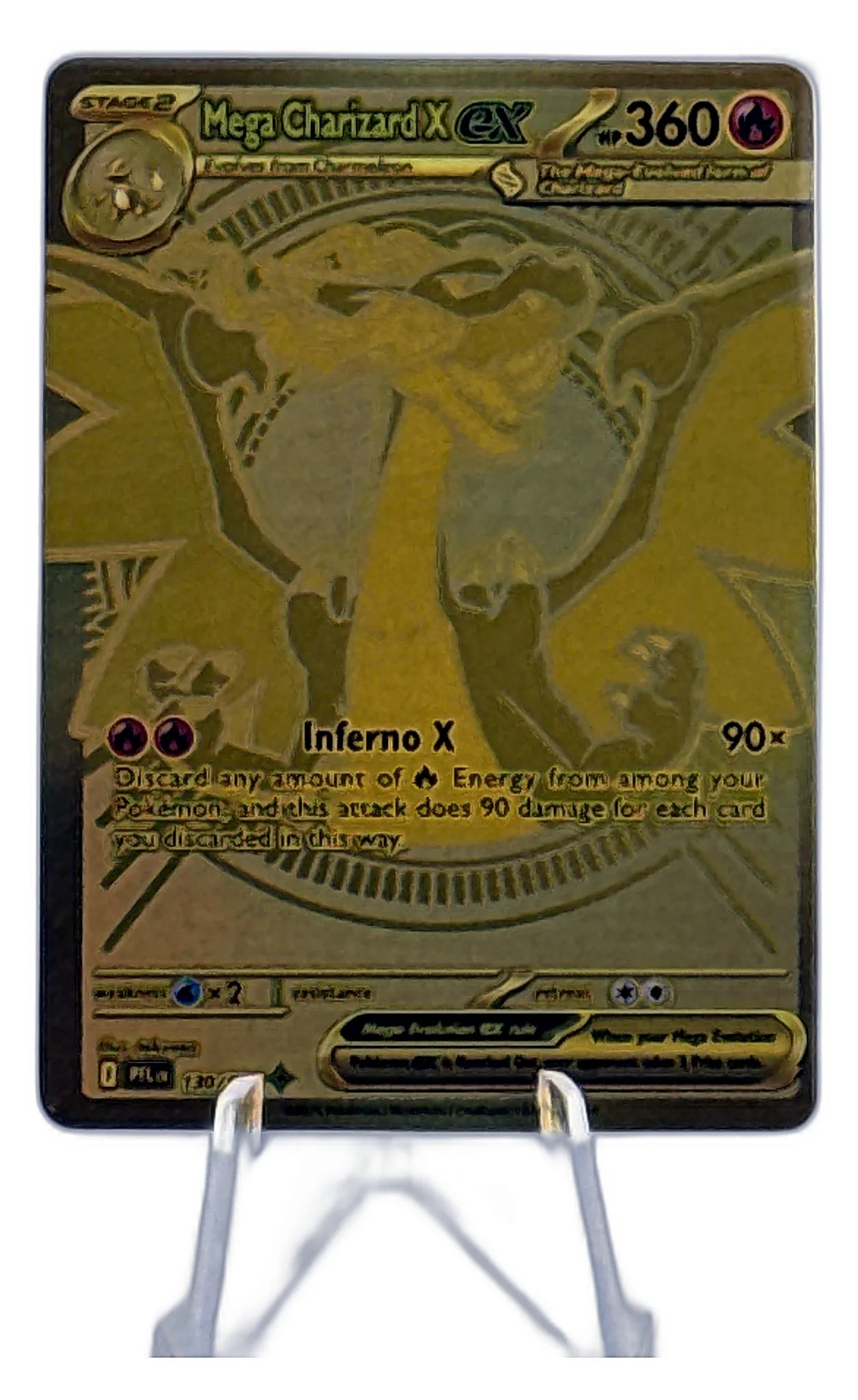 PKQ-662185-FL | Mega Charizard X ex - 130/094 - ME02: Phantasmal Flames #130/094 - Foil | front