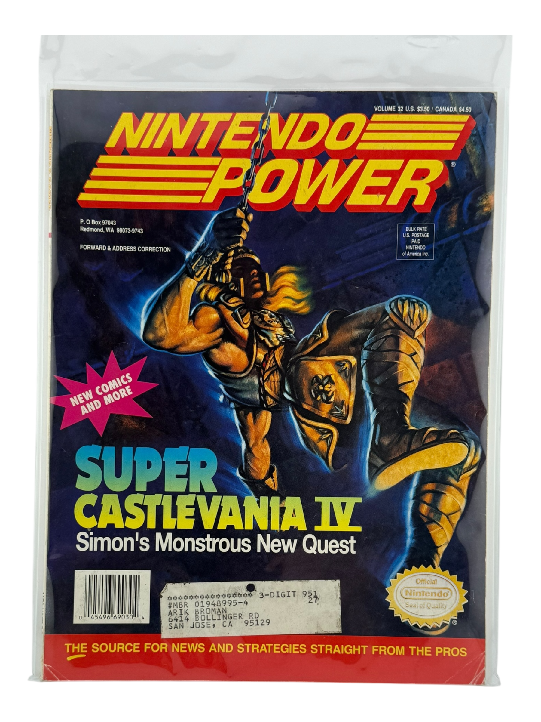Nintendo Power – Super Castlevania IV [Volume 32 with Poster]