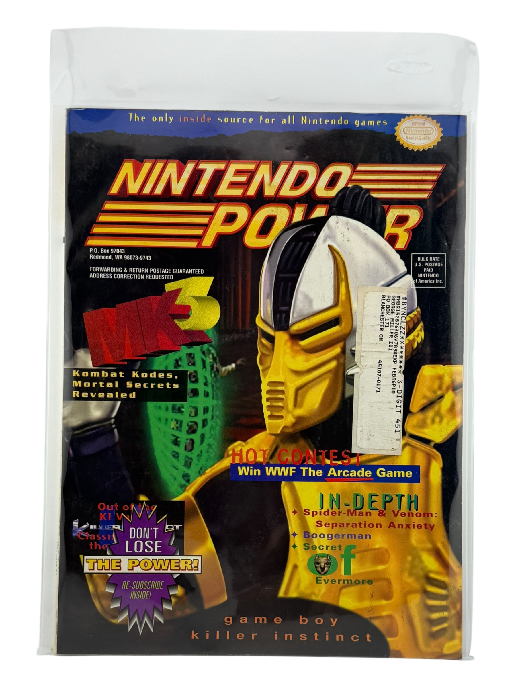 Nintendo Power – Mortal Kombat 3 [Volume 78 with Poster]